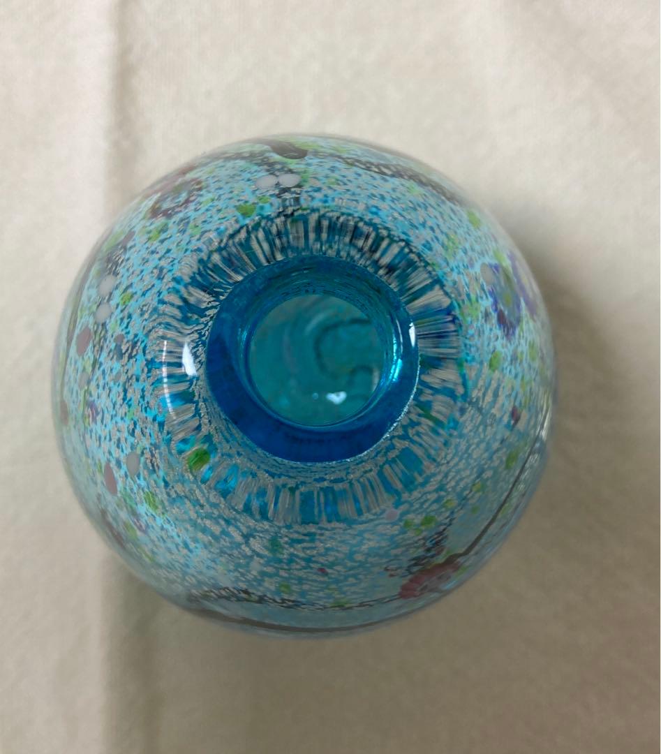 希少品!! 黒木国昭 グラスアート宮崎 綾工房 ガラス工芸 一輪挿し①