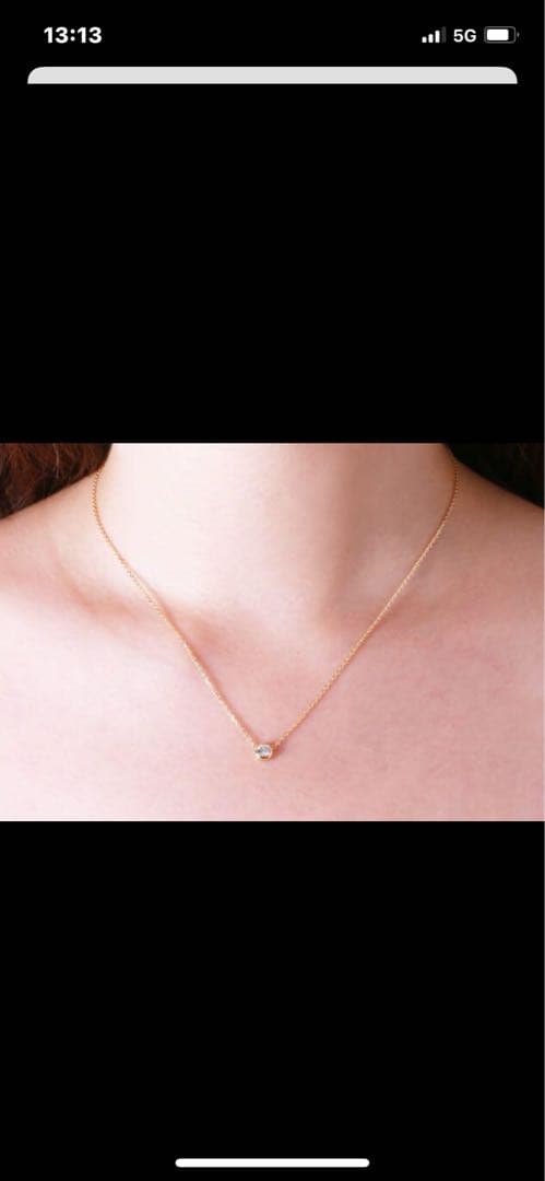 オレフィーチェ トゥワイスダイヤモンド 0.2ct k18 ゴールド ネックレス