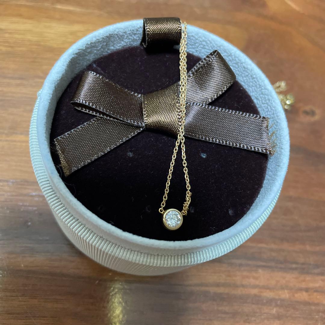 オレフィーチェ トゥワイスダイヤモンド 0.2ct k18 ゴールド ネックレス