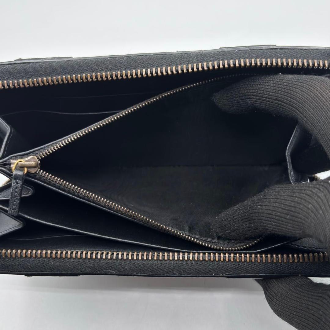 入手困難品 希少 グッチ 長財布 ラウンドファスナー ジップ GG柄 パイソン