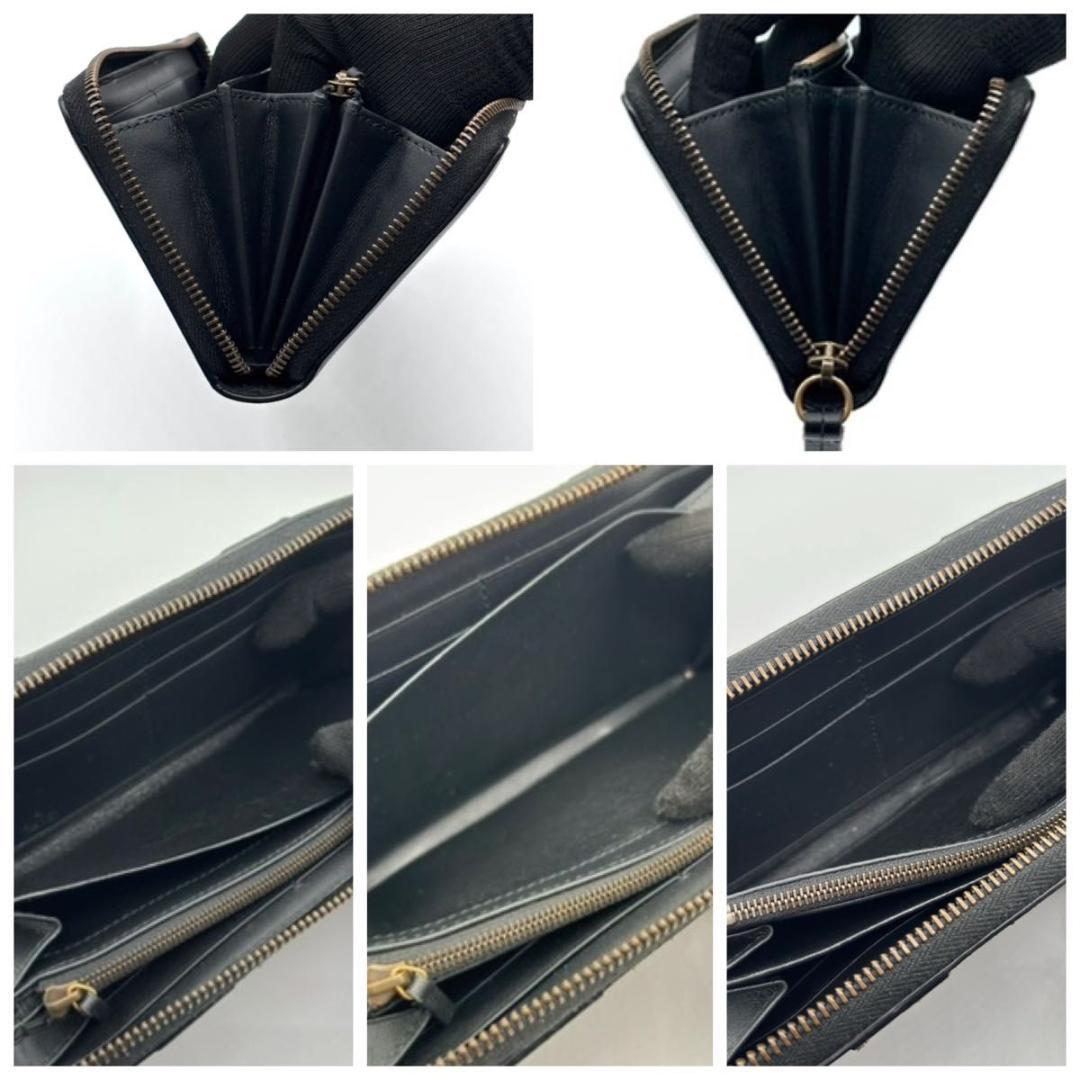 入手困難品 希少 グッチ 長財布 ラウンドファスナー ジップ GG柄 パイソン