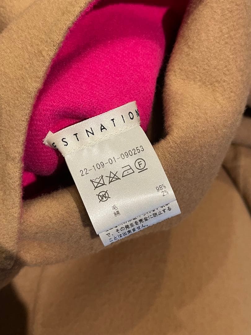 ESTNATION / バイカラーリバーノーカラーコート