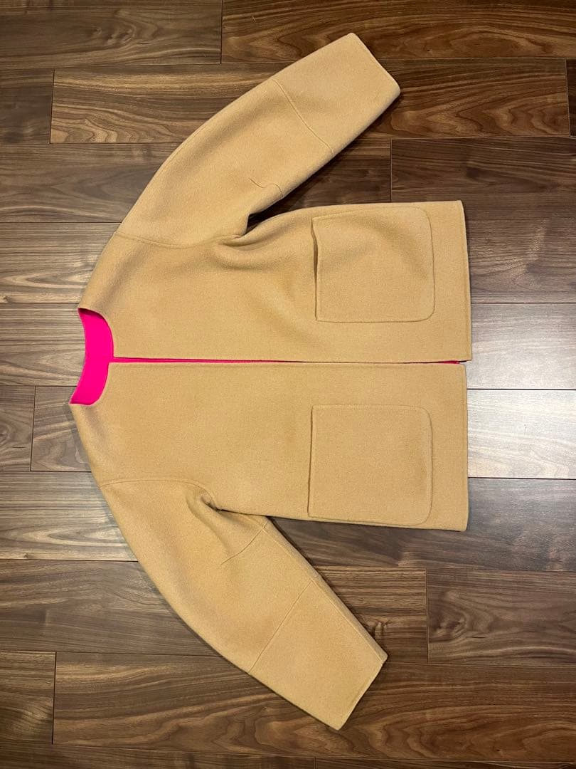 ESTNATION / バイカラーリバーノーカラーコート