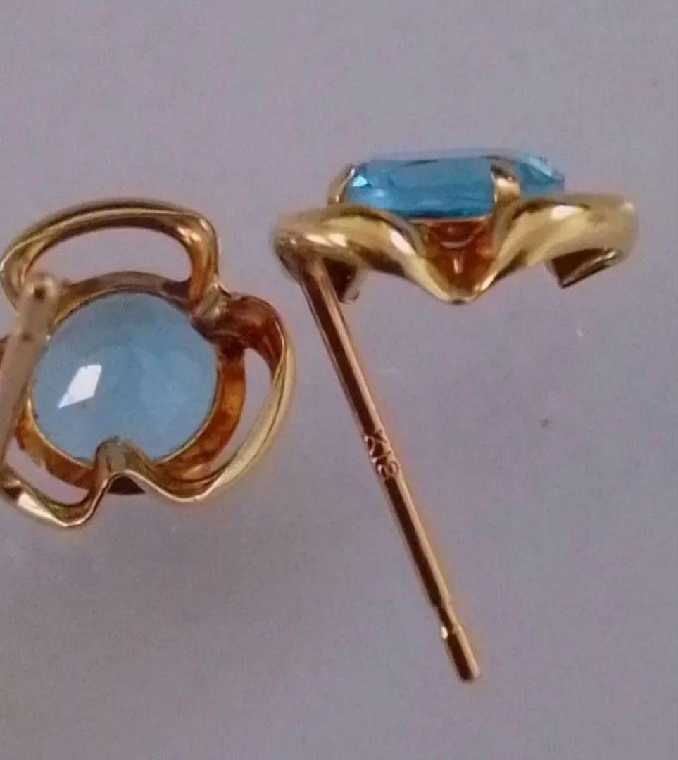 K18YG ブルートパーズ ピアス