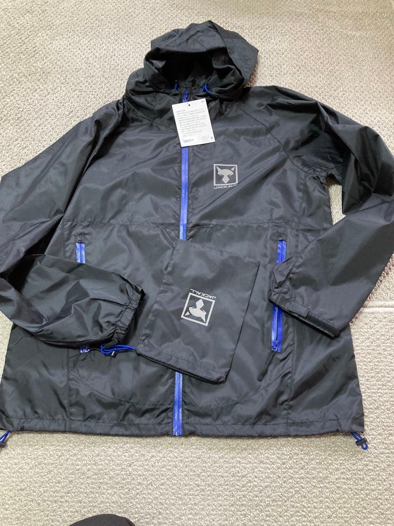 JACKALL フード付きライトジャケット ブラック