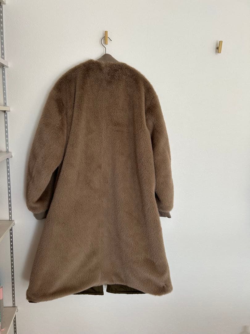 le glazik リバーシブル　ロングコート　未使用品 オリーブ ジャケット