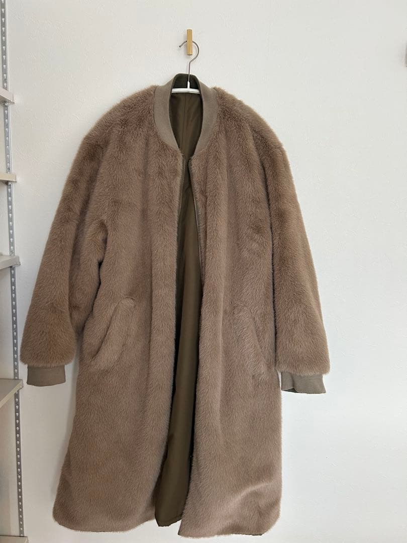 le glazik リバーシブル　ロングコート　未使用品 オリーブ ジャケット