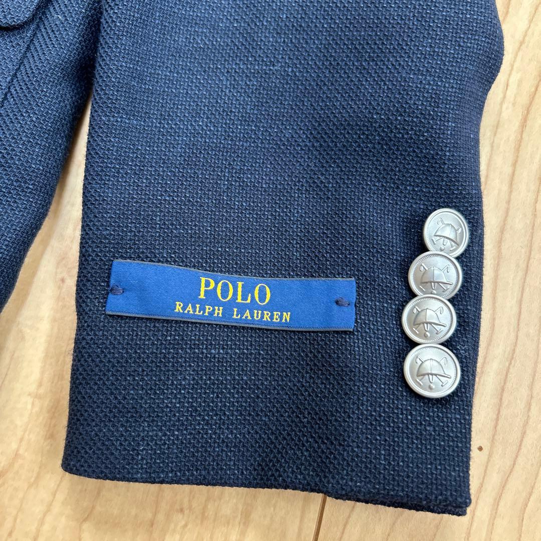 新品.未使用✨ラルフローレン　フォーマル　ブレザー　ロゴ　140 ネイビー