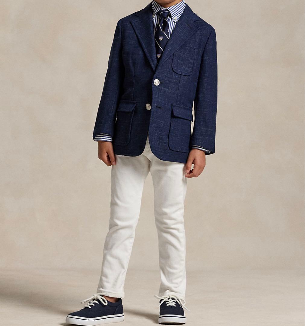 新品.未使用✨ラルフローレン　フォーマル　ブレザー　ロゴ　140 ネイビー