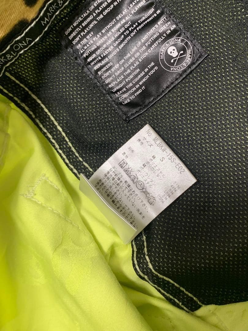 マークアンドロナ　ゴルフ　スカート　S レモン色　スカル柄