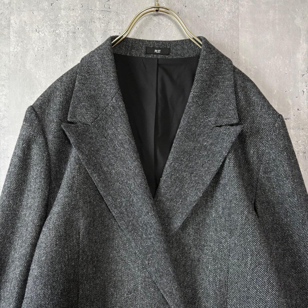 専用　良品✨　プラステ　ウールブレンドリラクシーダブルジャケット　ダークグレー