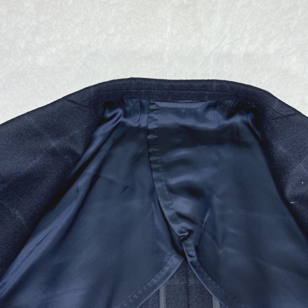 ✨美品✨ 麻布テーラー スリーピース ネイビー チェック S〜M相当