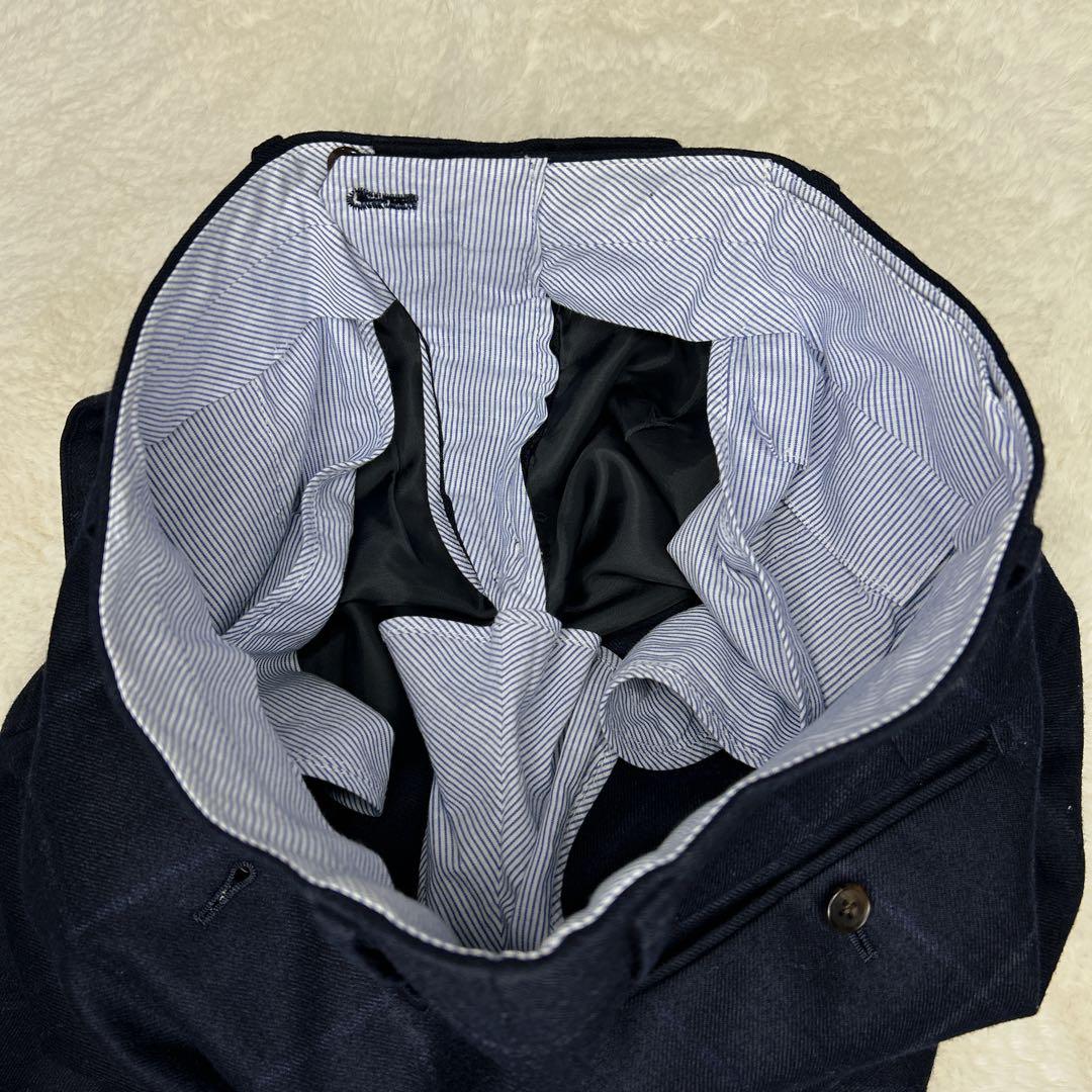 ✨美品✨ 麻布テーラー スリーピース ネイビー チェック S〜M相当