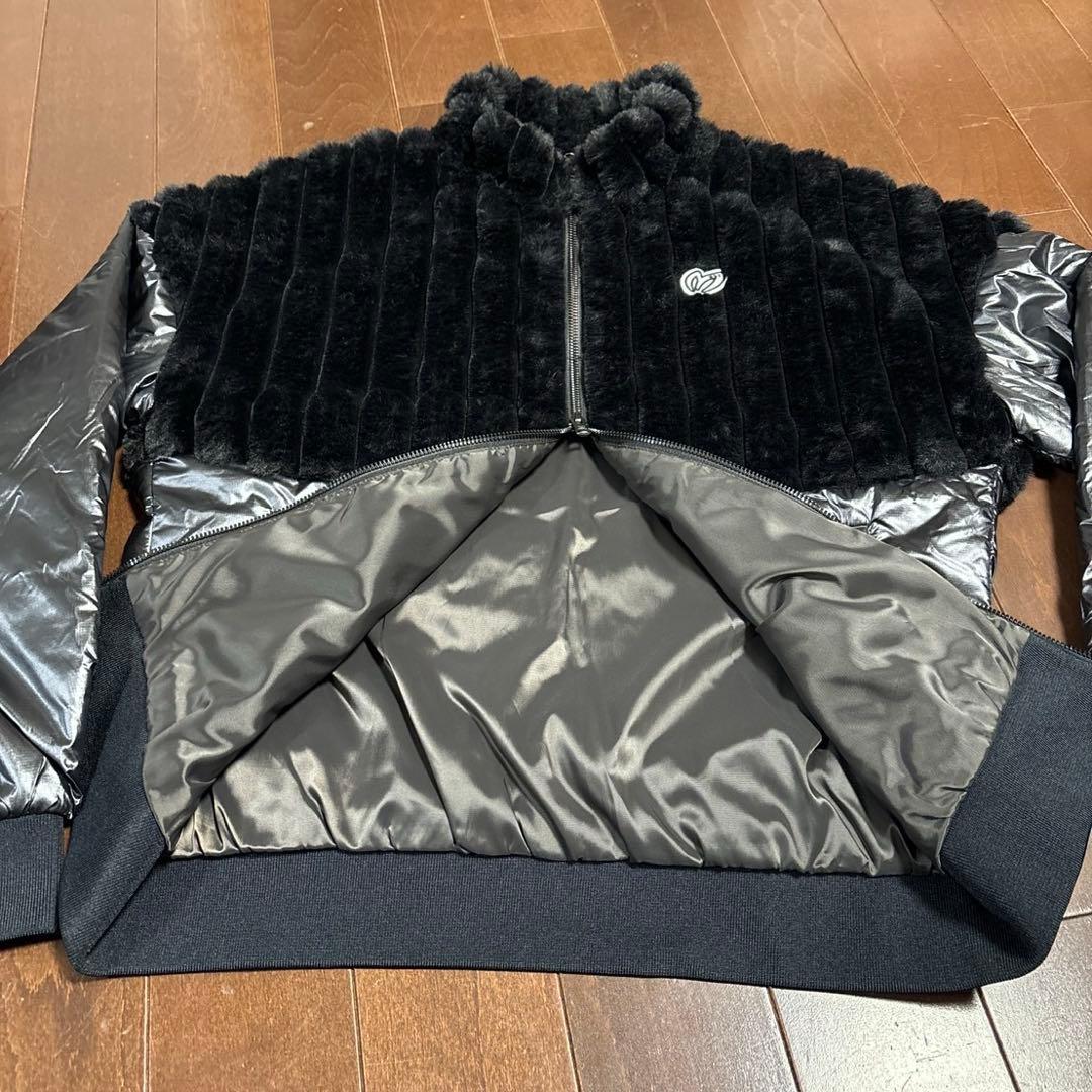 マスターバニースパッタリングエコファーコンビブルゾンブラックサイズ1