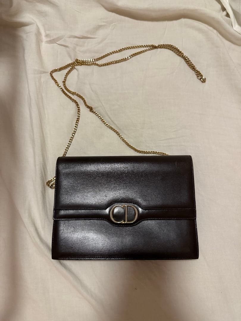 クリスチャンディオールChristianDiorゴールドチェーンショルダーバッグ