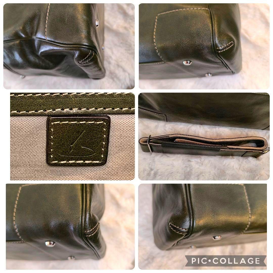 極美品✨レア✨土屋鞄 2way レザー ボストンバッグ オリーブ