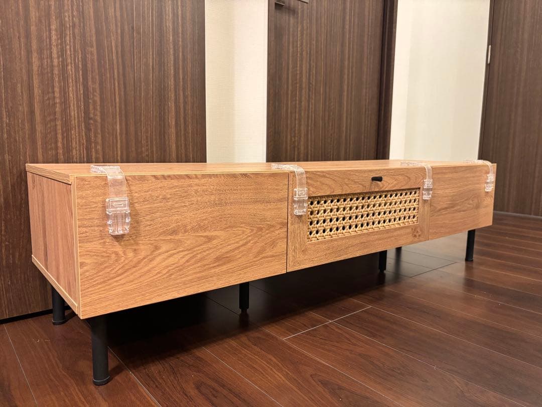 LOWYA ラタン調 ローテレビボード テレビ台 北欧風