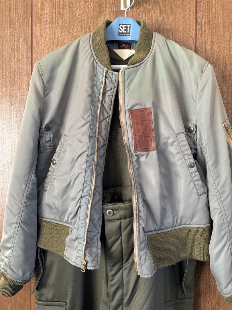 p*a様 SALE90sEvisエヴィスB-15DフライトJKオリーブグリーン4