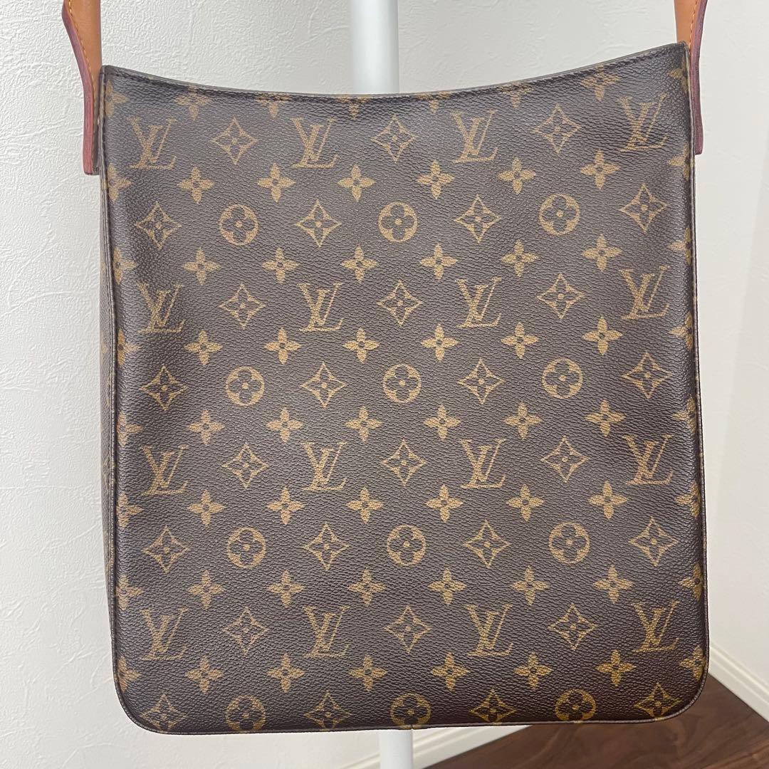 極美品 ルイヴィトン ルーピングGM ショルダーバッグ モノグラム ブラウン