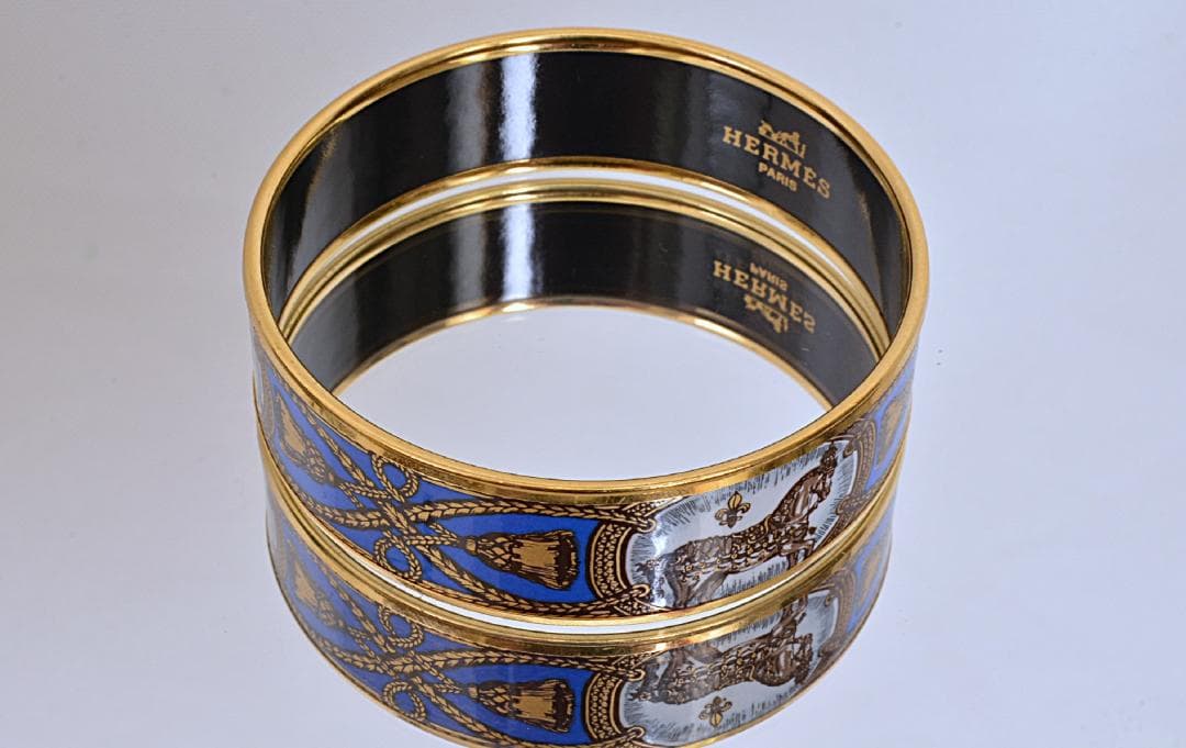 ☆美品☆HERMES エルメス　エマイユGM　バングル / 馬＆ロープ柄