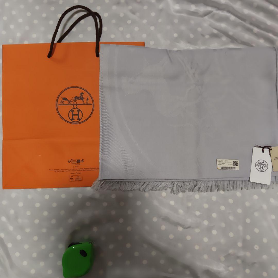 新品！HERMÈS-PARIS グレー ストール