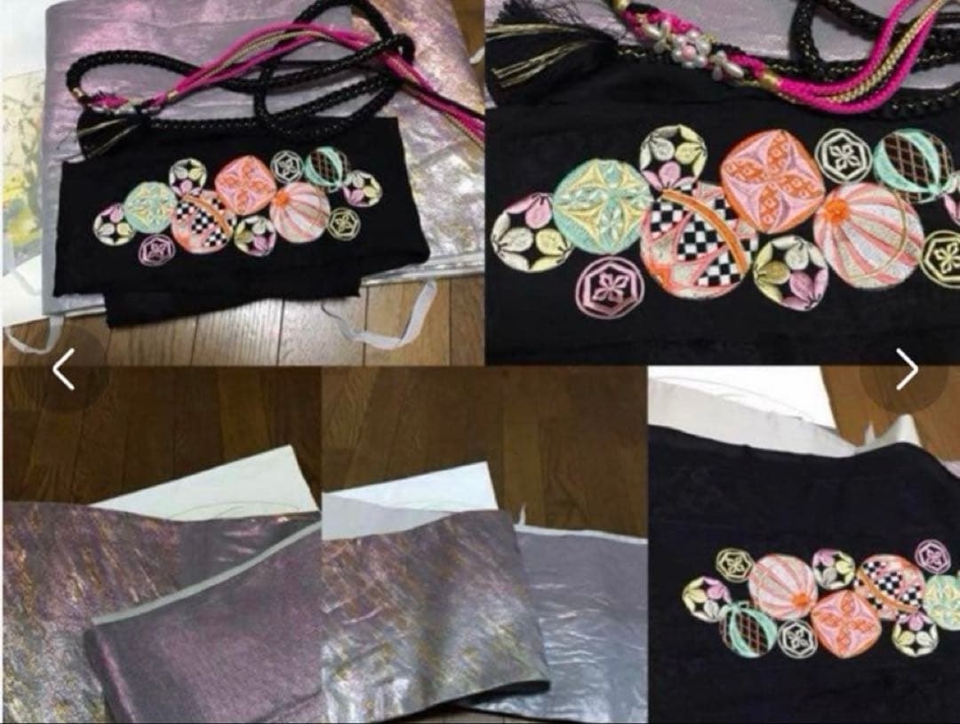 振袖セット 黒　白　中古