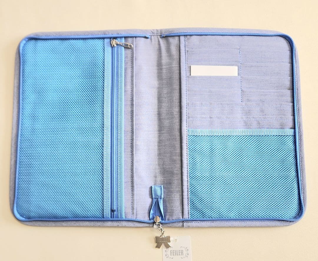 【新品未使用未開封】FEILERフェイラー 母子手帳ケースマルチケースブルー系