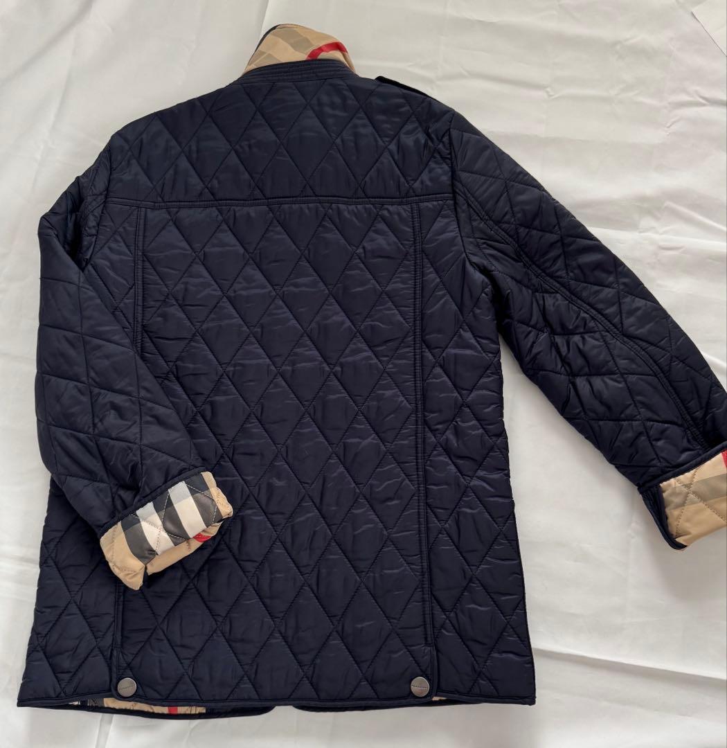 バーバリー ネイビー キルティングジャケット コート キッズ