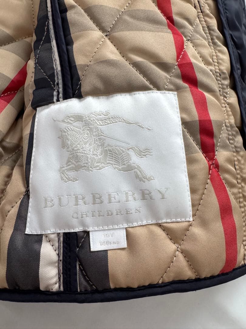 バーバリー ネイビー キルティングジャケット コート キッズ