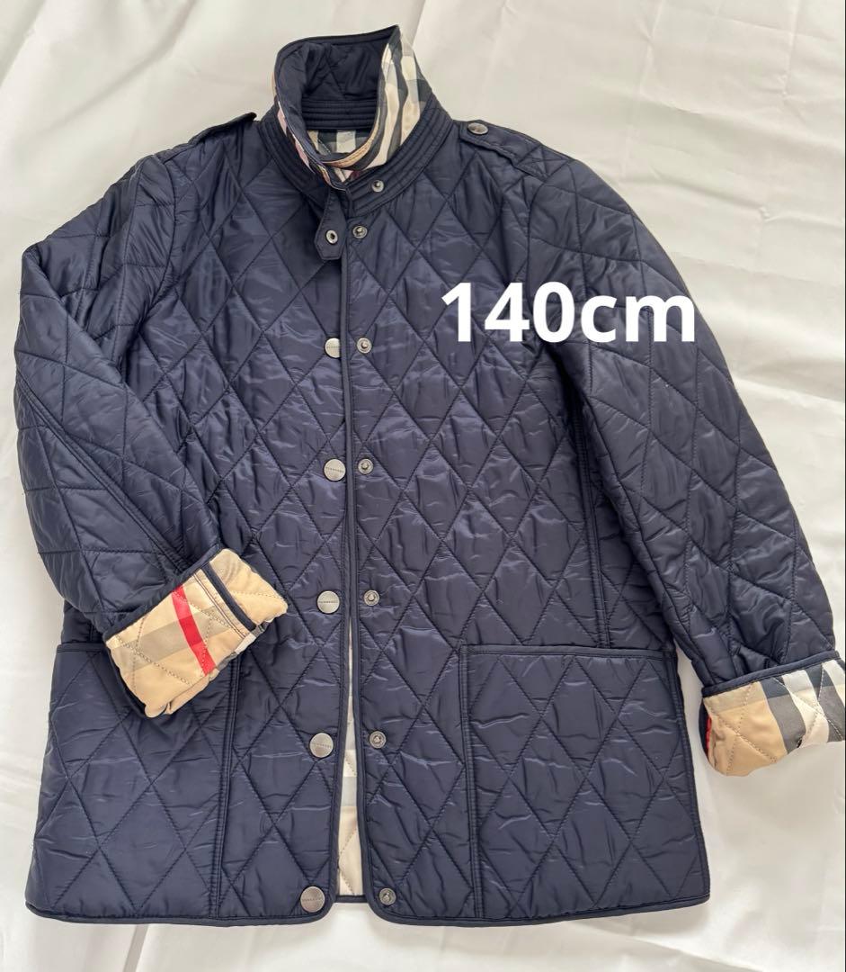 バーバリー ネイビー キルティングジャケット コート キッズ