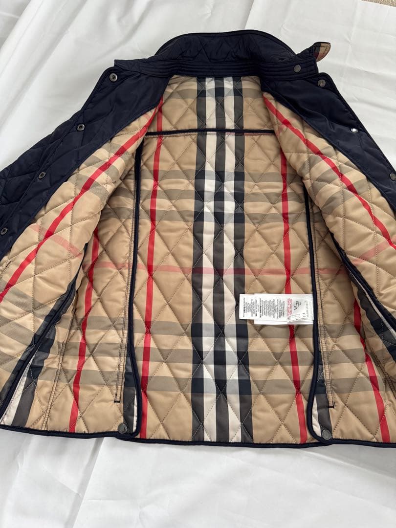 バーバリー ネイビー キルティングジャケット コート キッズ