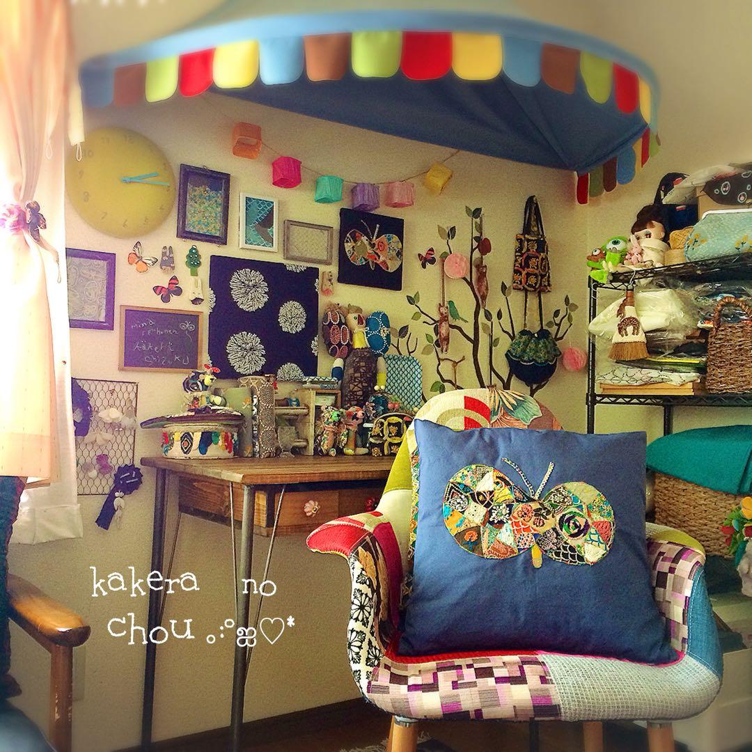 イームズ　サーリネン　オーガニックチェア　パッチワーク　椅子　ダイニングチェア