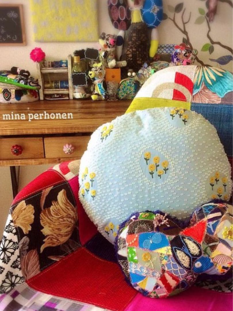 イームズ　サーリネン　オーガニックチェア　パッチワーク　椅子　ダイニングチェア