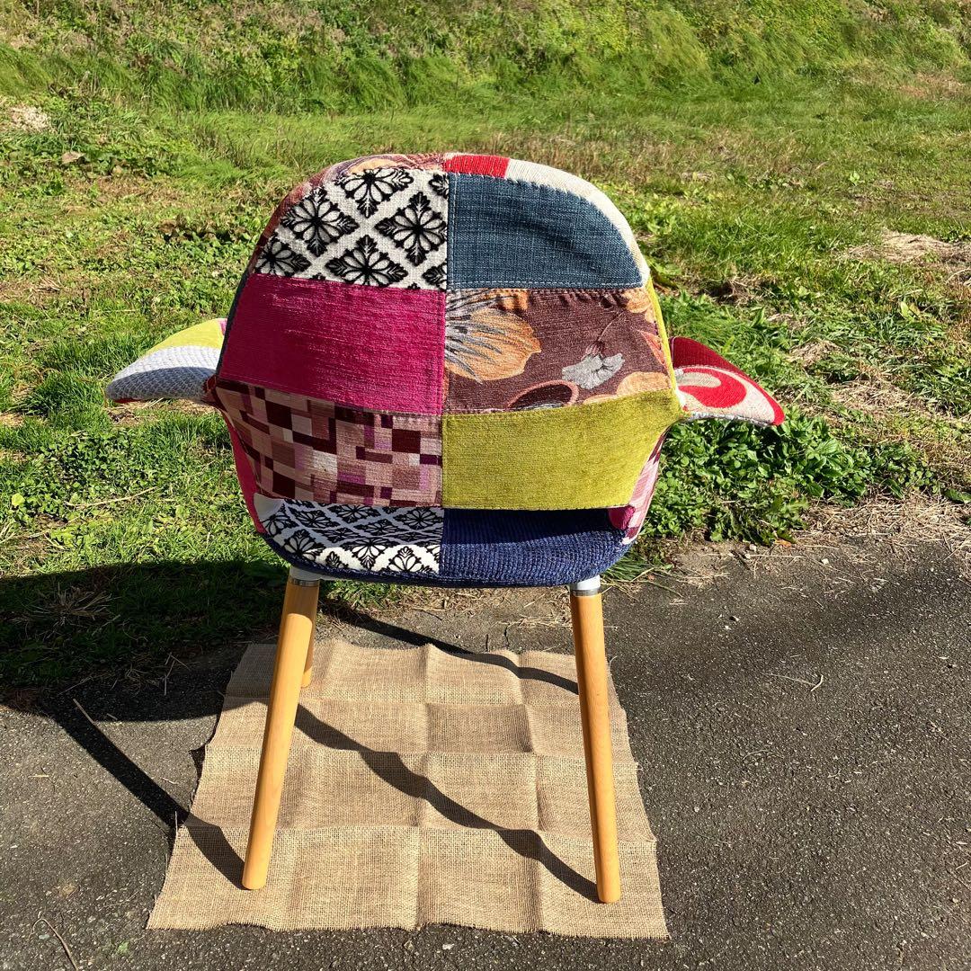 イームズ　サーリネン　オーガニックチェア　パッチワーク　椅子　ダイニングチェア