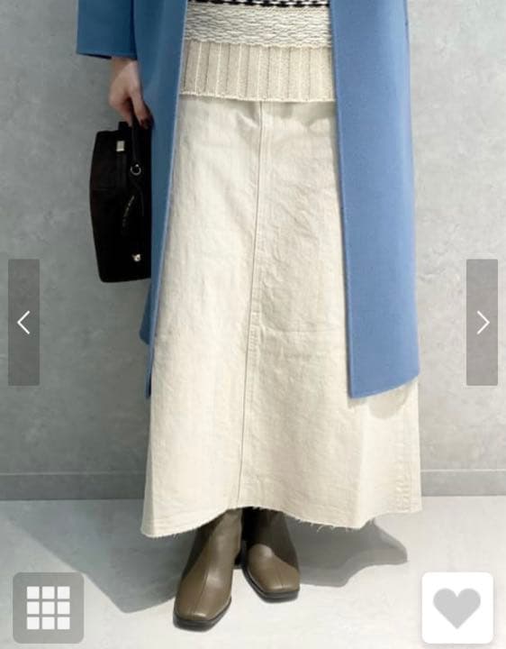 スピックアンドスパン　 ウールvネックカラーリバーコート　34