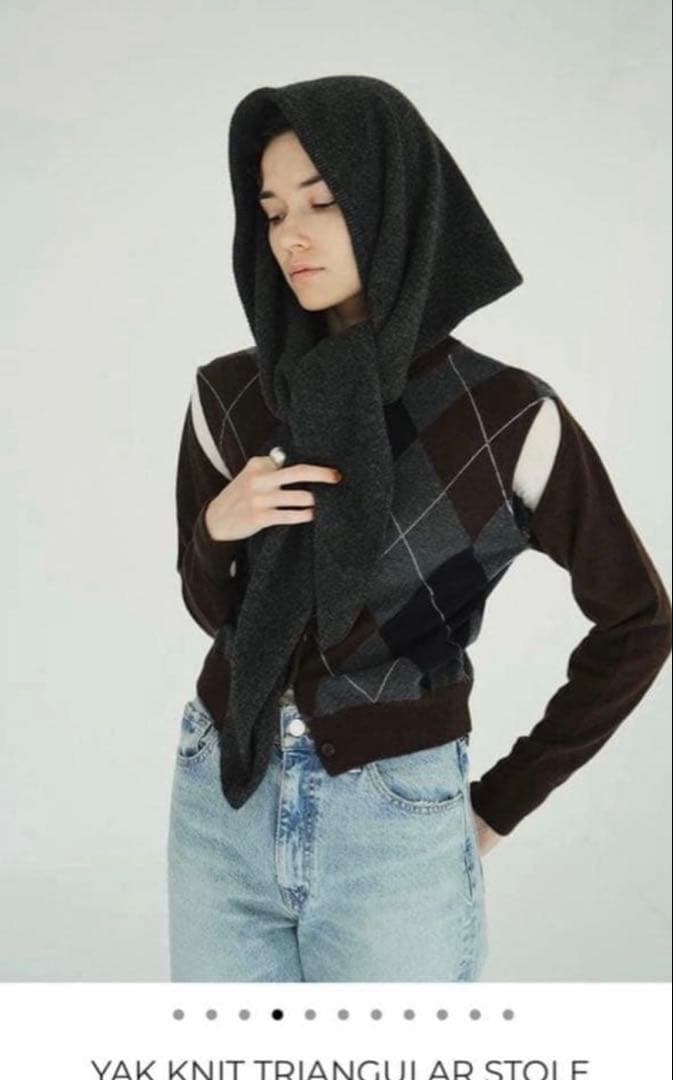 小物 CLANE YAK KNIT TRIANGULAR STOLE