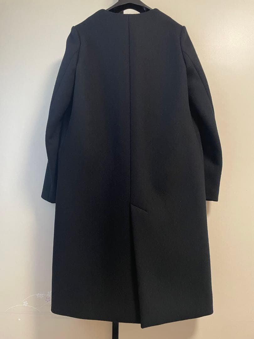 ユナイテッドアローズ　Vネック　ノーカラーコート ブラック　36