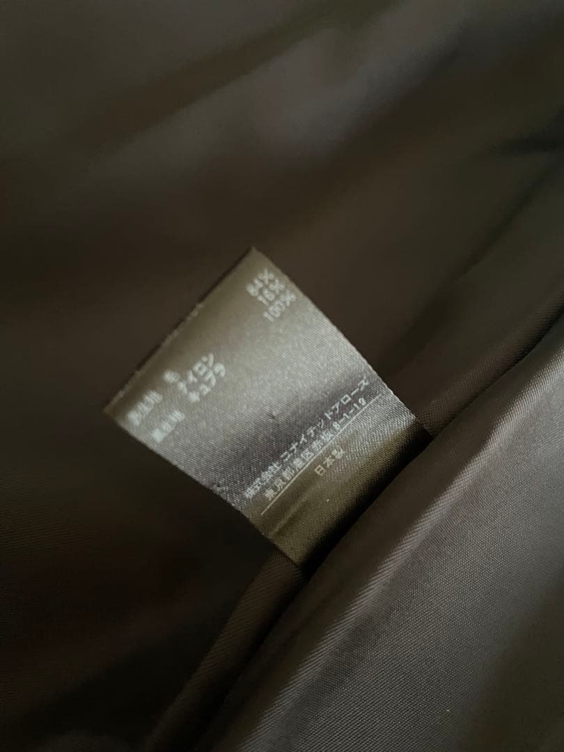 ユナイテッドアローズ　Vネック　ノーカラーコート ブラック　36