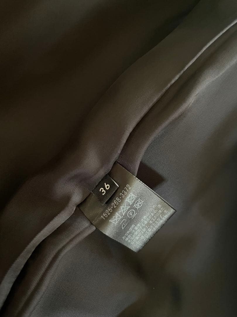 ユナイテッドアローズ　Vネック　ノーカラーコート ブラック　36