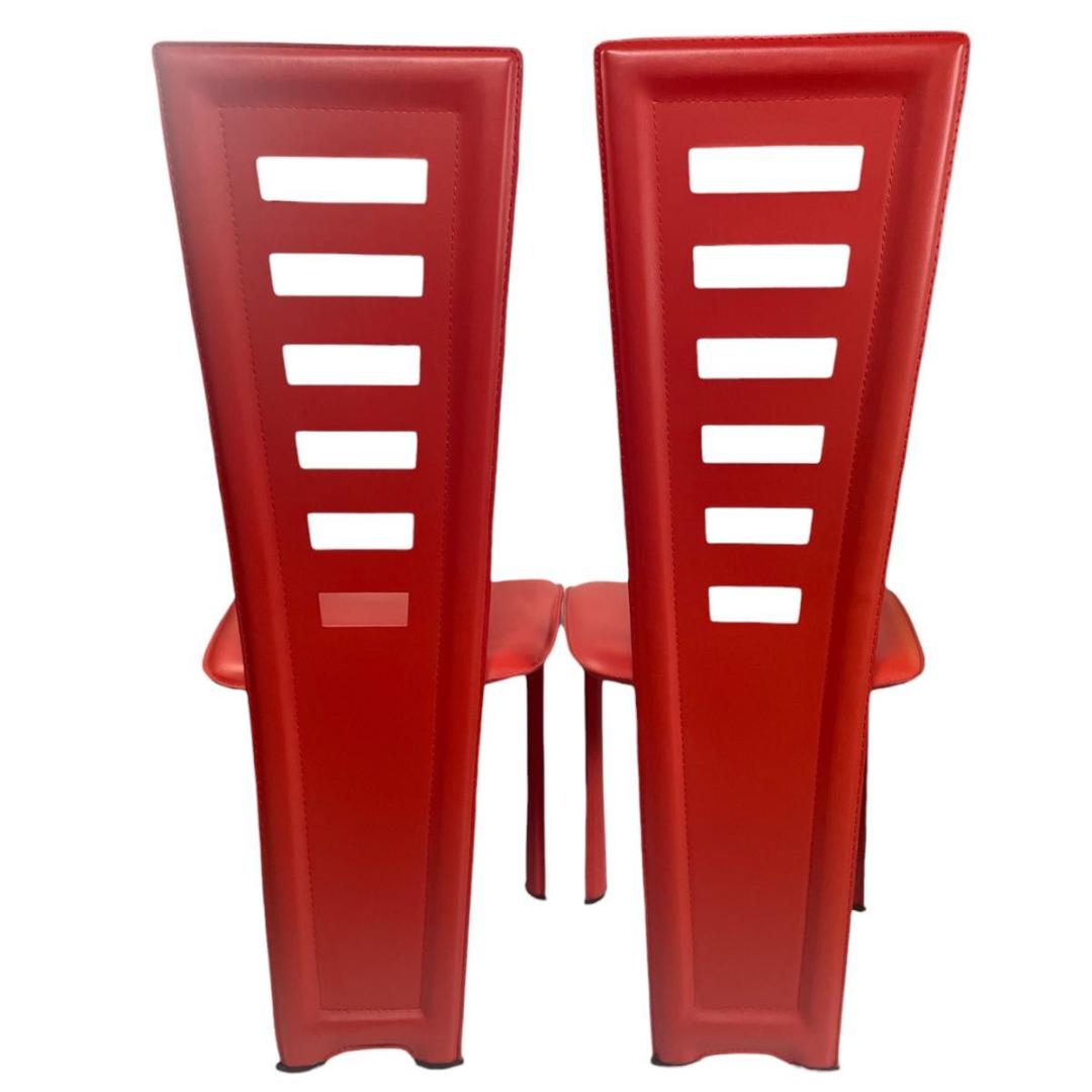 【廃盤・2脚セット】IDC大塚家具「ハイバックチェア」ミッドセンチュリー モダン