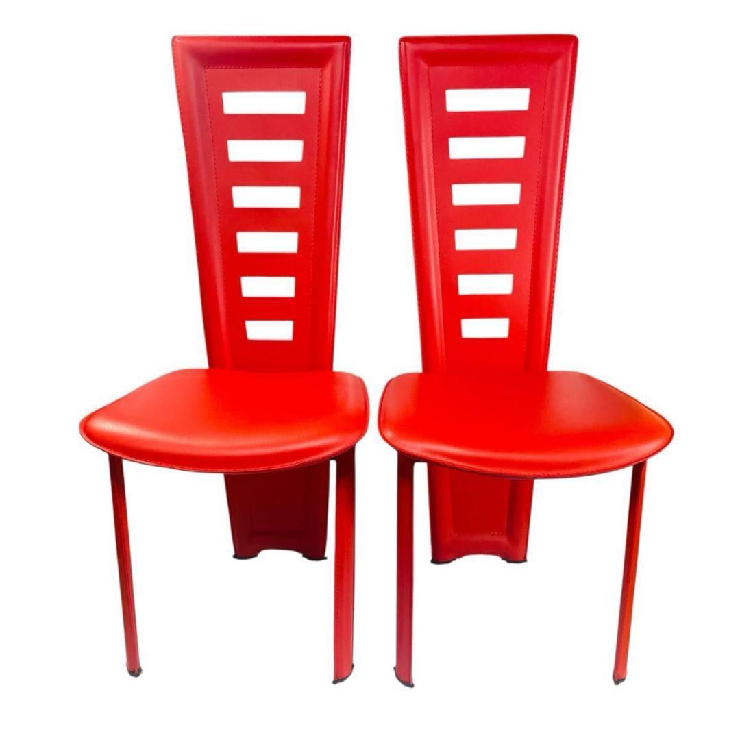 【廃盤・2脚セット】IDC大塚家具「ハイバックチェア」ミッドセンチュリー モダン