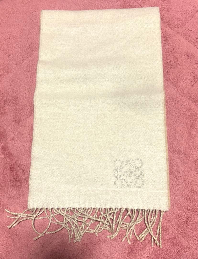 ロエベ　バイカラーアナグラムリバーシブルマフラー