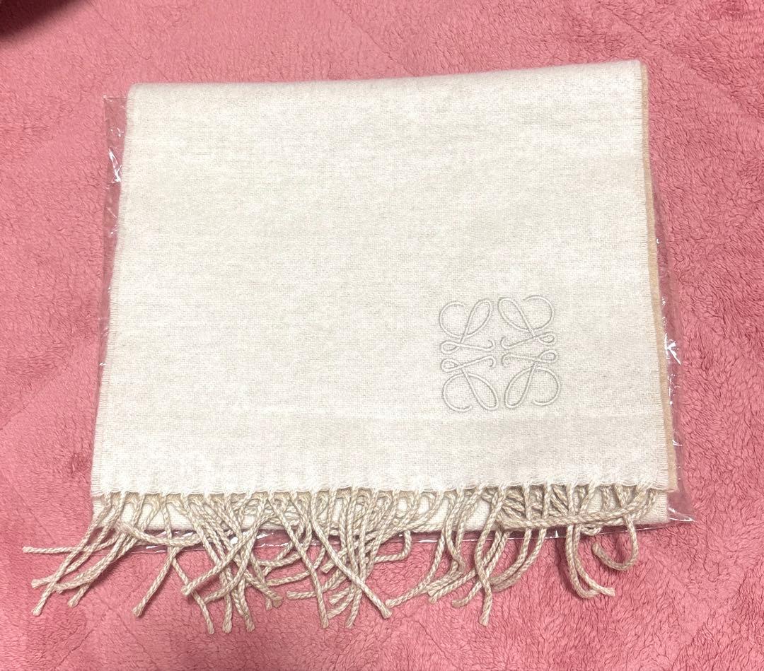 ロエベ　バイカラーアナグラムリバーシブルマフラー