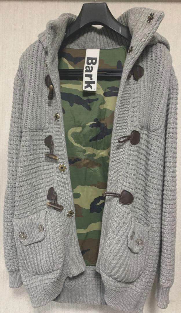 quattro2345 Bark ビームス別注ニットダッフルコート裏付き