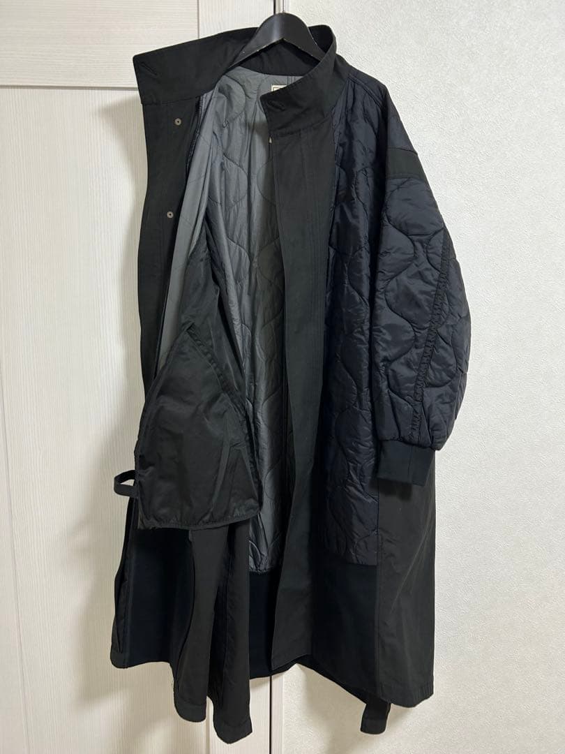 美品etsinta切替マキシミリタリーコートブラックフリークスストアBEAMS