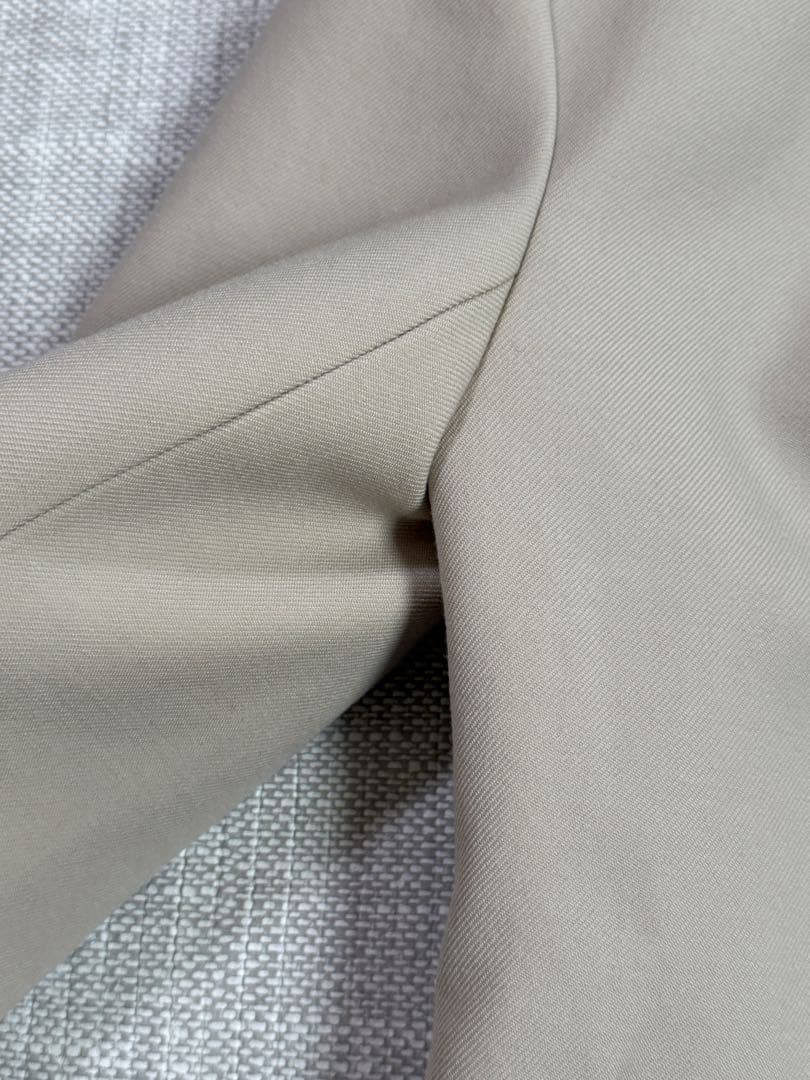 IIROTノーカラーミドルスリーブウールジャケット/アイボリー