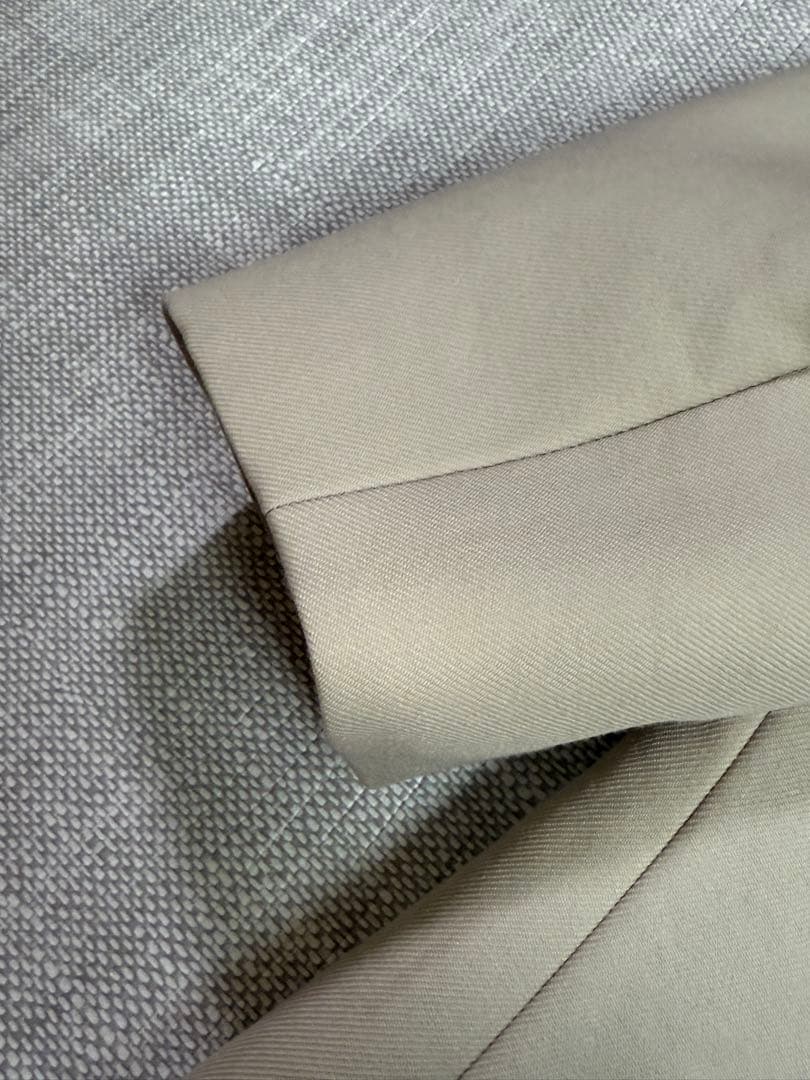 IIROTノーカラーミドルスリーブウールジャケット/アイボリー