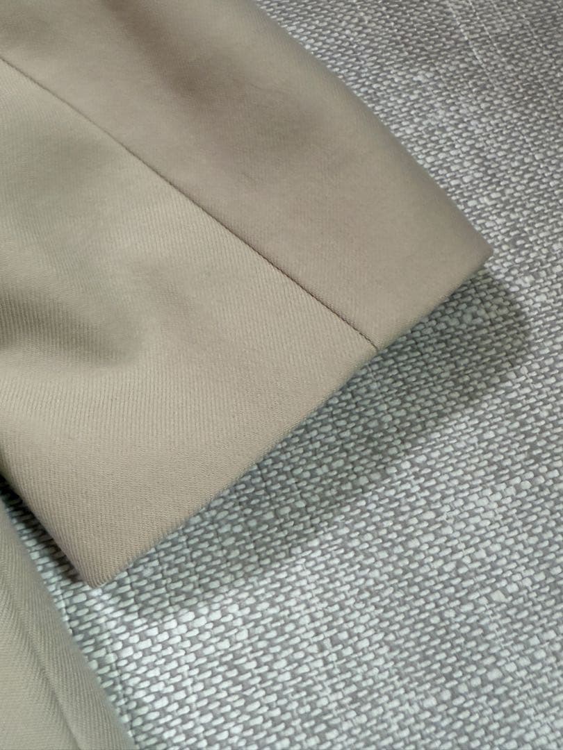 IIROTノーカラーミドルスリーブウールジャケット/アイボリー