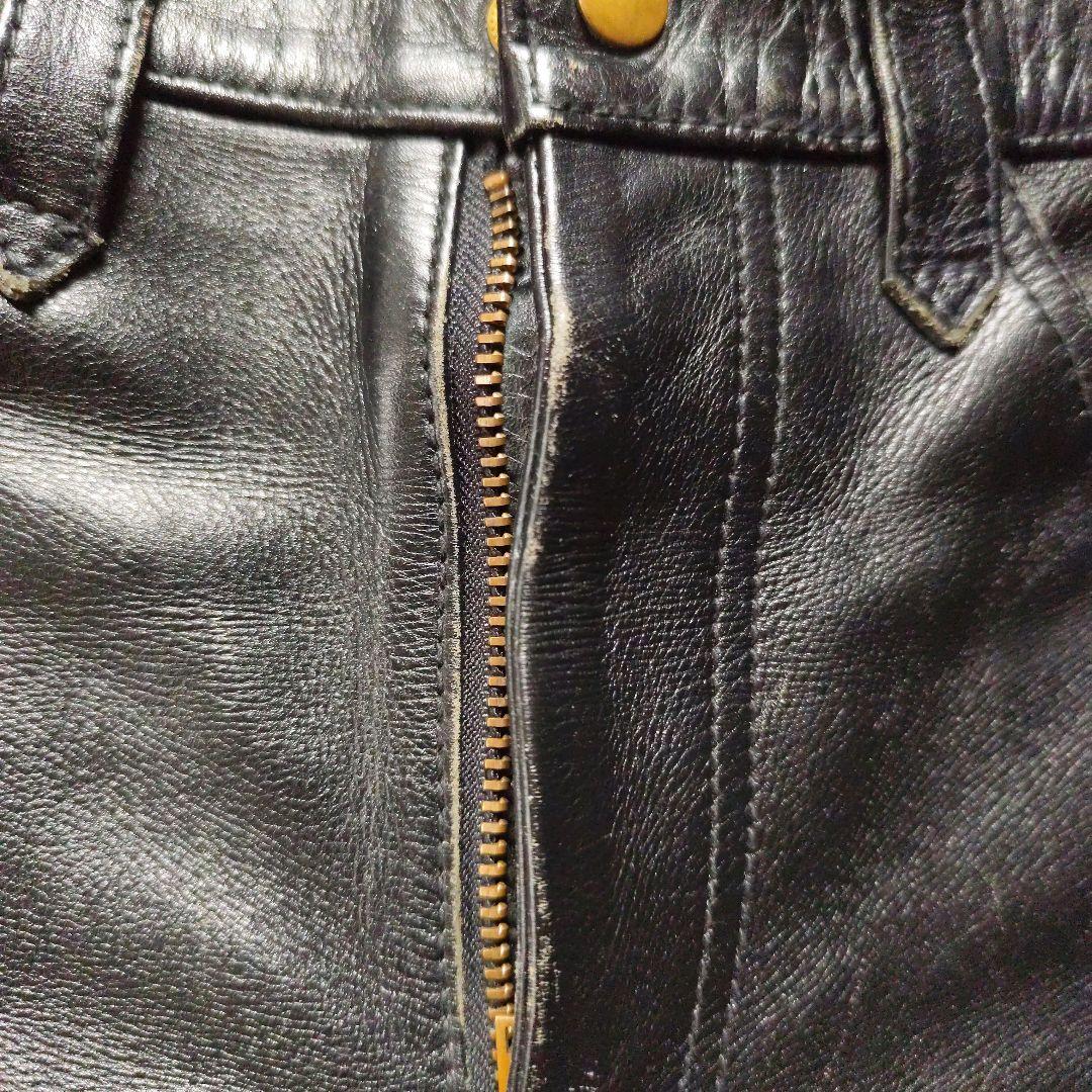 Back Drop レザーパンツ 31 ブラック