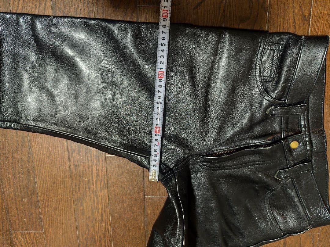 Back Drop レザーパンツ 31 ブラック